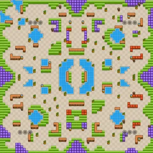 Acid Lakes — Trio Showdown map in Brawl Stars