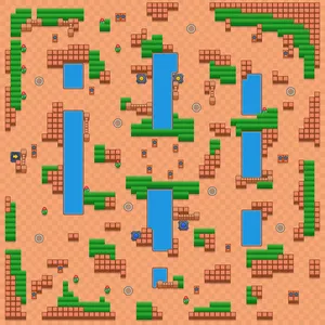 Crossing The Coast — Solo Showdown map in Brawl Stars
