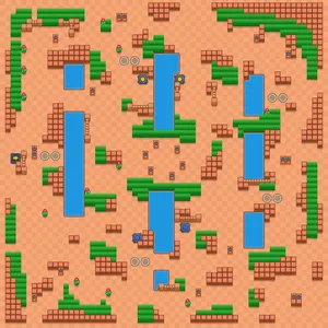Crossing The Coast — Trio Showdown map in Brawl Stars