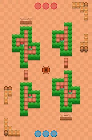 Ancestral Roots — Gem Grab map in Brawl Stars