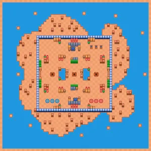 Cold Cash — Trio Gem Grab map in Brawl Stars