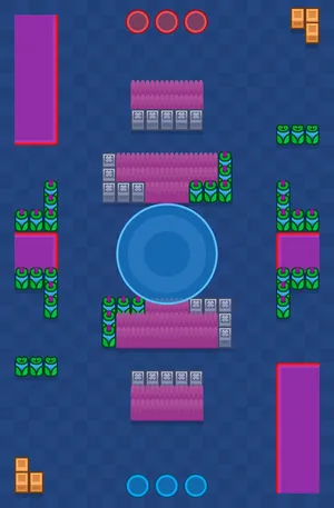 Dueling Beetles — Hot Zone map in Brawl Stars