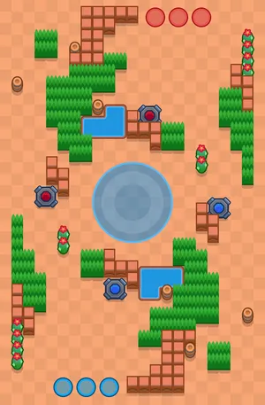 Golden Bay — Hot Zone map in Brawl Stars