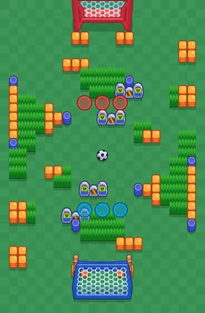 Grass Knot — Brawl Ball map in Brawl Stars