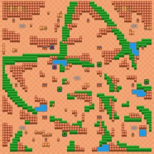 Lotus — Duo Showdown map in Brawl Stars
