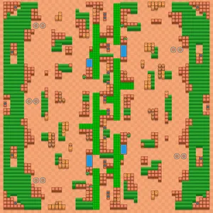 Makeshift Scaffolding — Trio Showdown map in Brawl Stars