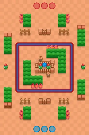 Pinned Down — Knockout map in Brawl Stars