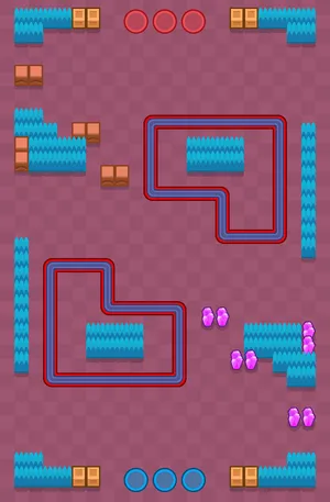 Railroad Robbery — Gem Grab map in Brawl Stars