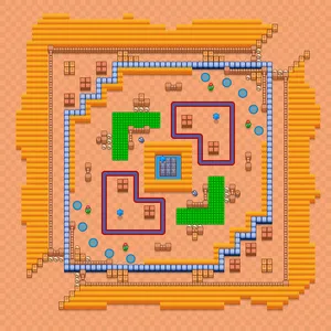 T-Rail Rush — Subway Run map in Brawl Stars