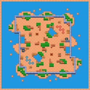 Treasure Island — Gem Grab 5v5 map in Brawl Stars
