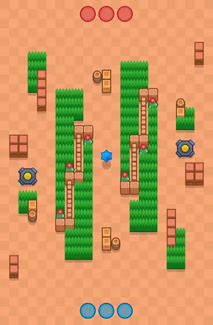 Wall Hugging — Bounty map in Brawl Stars